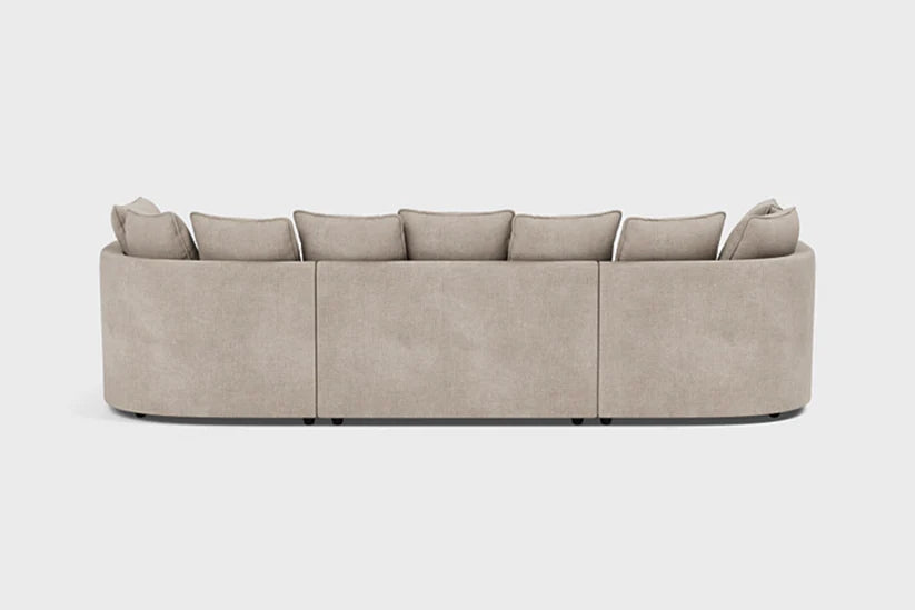 Bishop Sand Scatterback U-Shape Corner Sofa – Large Luxury Chenille U-Shaped Sofa | UK