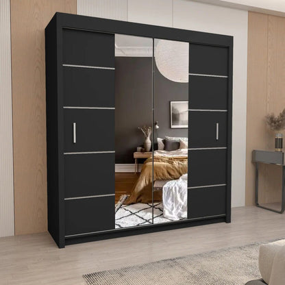 OSLO Sliding Door Wardrobe – 150cm Wide | Modern Bedroom Storage Unit