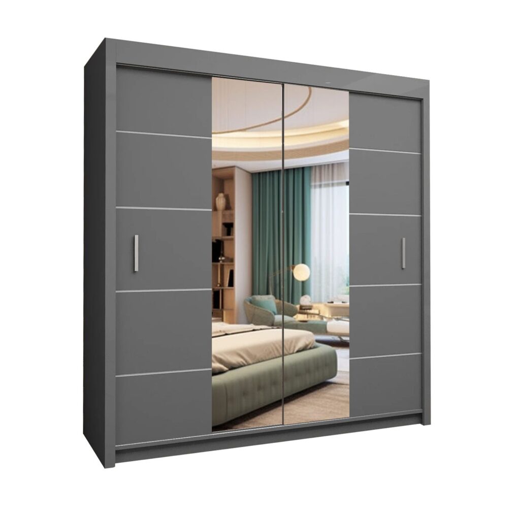 OSLO Sliding Door Wardrobe – 150cm Wide | Modern Bedroom Storage Unit