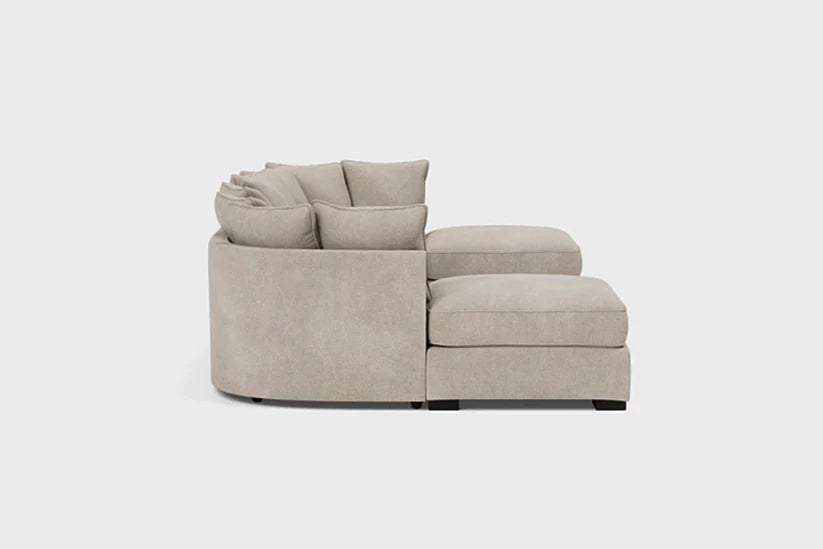 Bishop Sand Scatterback U-Shape Corner Sofa – Large Luxury Chenille U-Shaped Sofa | UK
