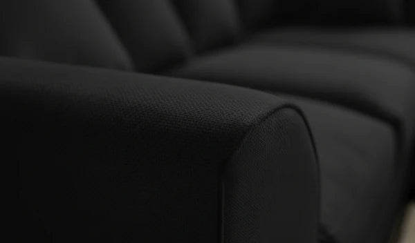 Dylon 5 Seater Corner Sofa Black – Modern L-Shaped Sofa for Stylish UK Living Rooms