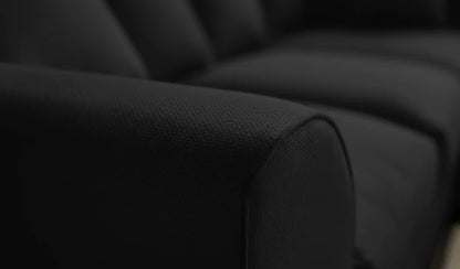 Dylon 5 Seater Corner Sofa Black – Modern L-Shaped Sofa for Stylish UK Living Rooms