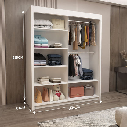OSLO Sliding Door Wardrobe – 150cm Wide | Modern Bedroom Storage Unit