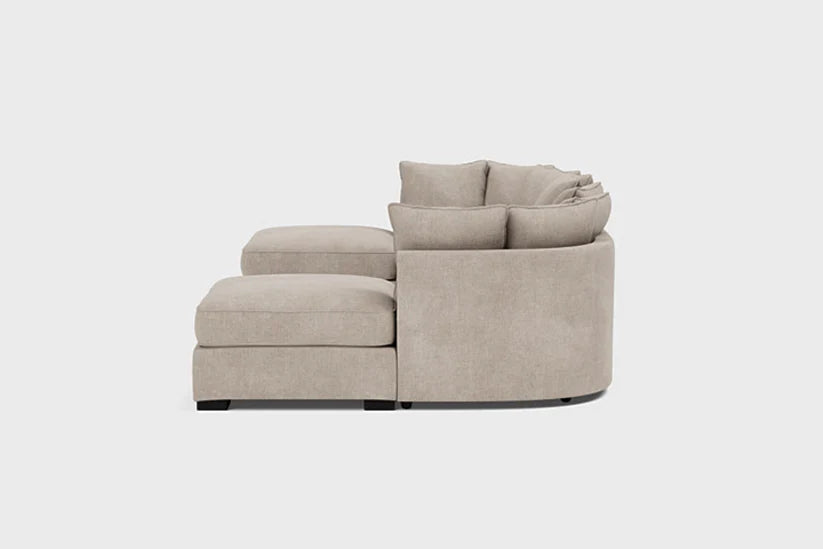 Bishop Sand Scatterback U-Shape Corner Sofa – Large Luxury Chenille U-Shaped Sofa | UK