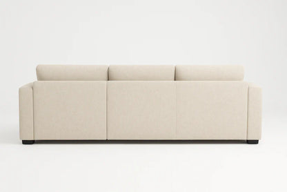 Kingston L-Shape Sectional Sofa Cream Beige – Modern Fabric Corner Sofa | UK