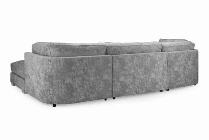 Bishop Alaska Platinum Fullback U-Shape Corner Sofa – Large Luxury Chenille Family Sofa | UK