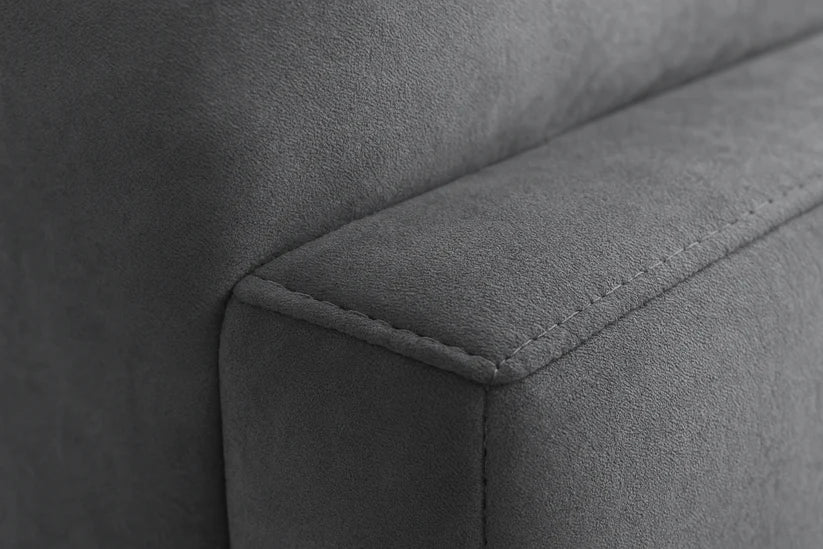 Luxury Velvet Panel Bed Frame with Mattress Options – Charcoal Grey | Single to Super King UK