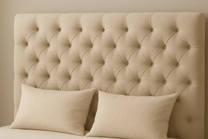 Luxury Chesterfield Upholstered Bed Frame with Tall Headboard – Handmade in the UK by PSCL Beds