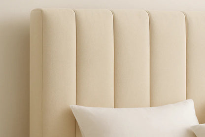 Dreamland Bedz Upholstered Bed with Tall Padded Headboard – Single, Double, King & Super King Bed Frame UK