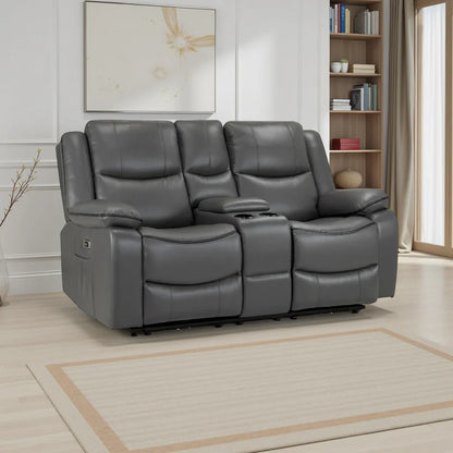 Harald Electric Recliner 2 Seater Sofa in Grey