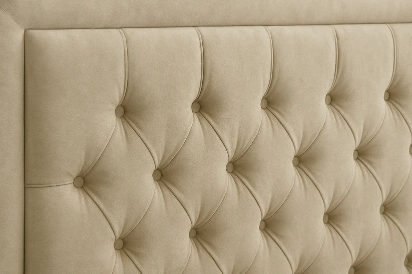 Luxury Chesterfield Upholstered Velvet Bed Frame – Diamond Tufted Plush Bed | Single to Super King UK