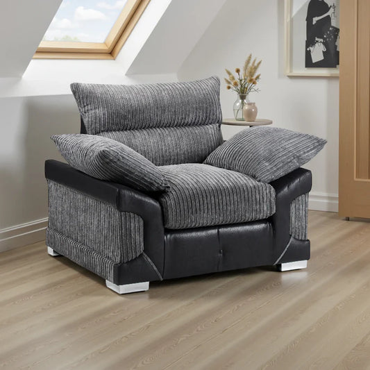 Verona Fullback Sofa Grey Armchair | Classic Fabric Armchair UK