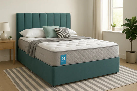 Sealy Divan Bed with Storage & Premium Mattress – Single, Double, King & Super King UK