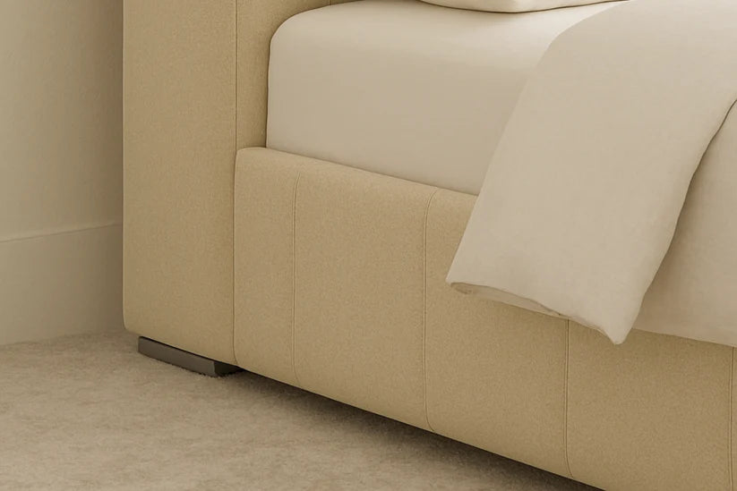 Dreamland Bedz Upholstered Bed with Tall Padded Headboard – Single, Double, King & Super King Bed Frame UK