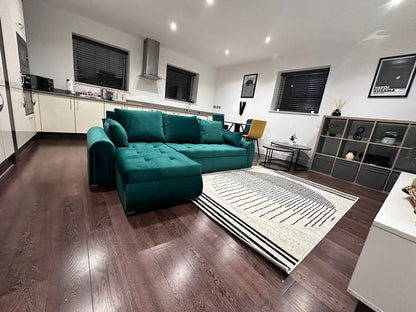 Berlin Universal Corner Sofa Bed with Storage – Teal