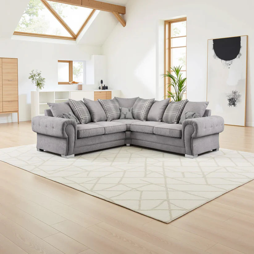 Verona Scatterback Grey Corner Sofa