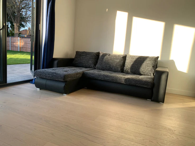 Berlin Universal Corner Sofa Bed with Storage – Black