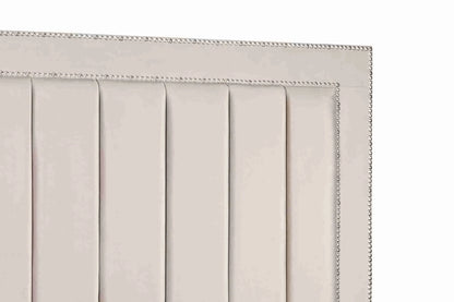 Dior Slate Beige Bed Frame – Double & King Size with Optional Ottoman Storage and Mattress