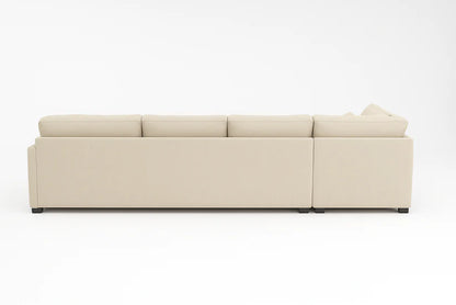 Kingston L-Shape Sectional Sofa Cream Beige – Modern Fabric Corner Sofa | UK