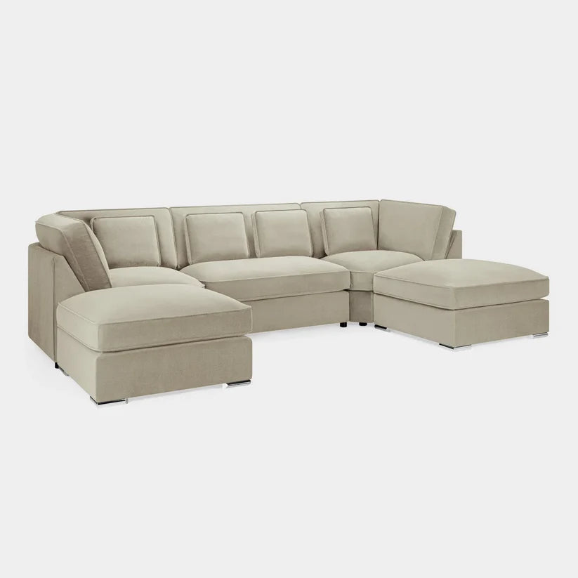 Belgravia Beige U-Shape Corner Sofa