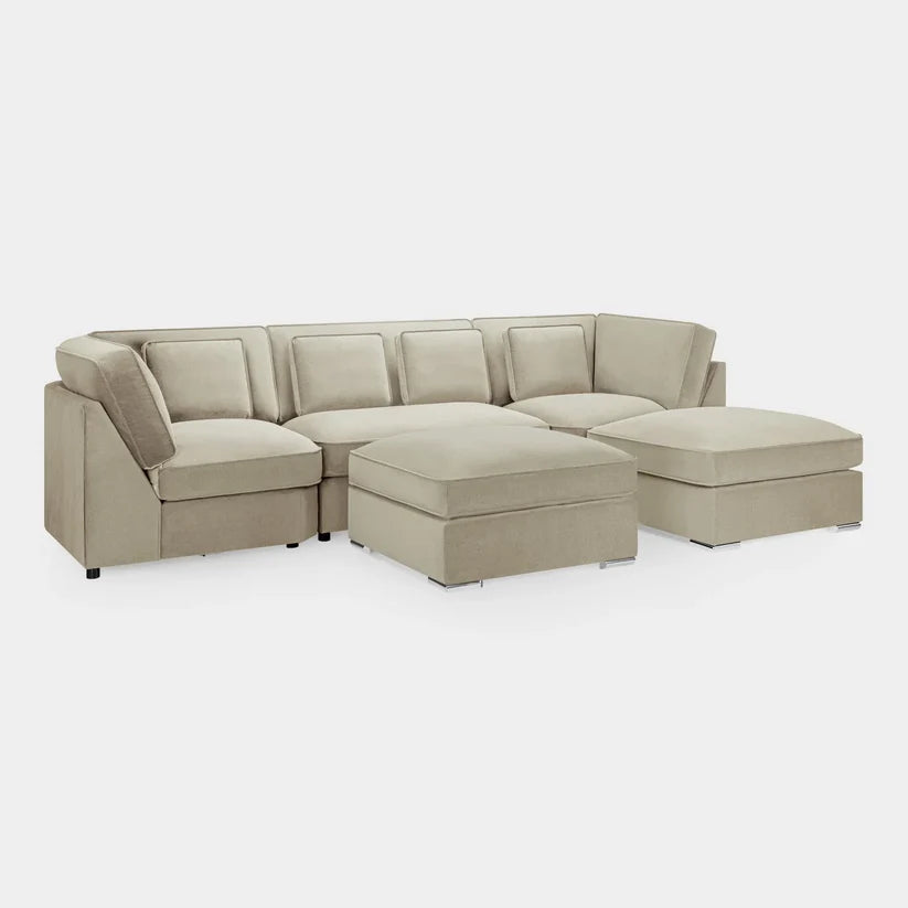 Belgravia Beige U-Shape Corner Sofa
