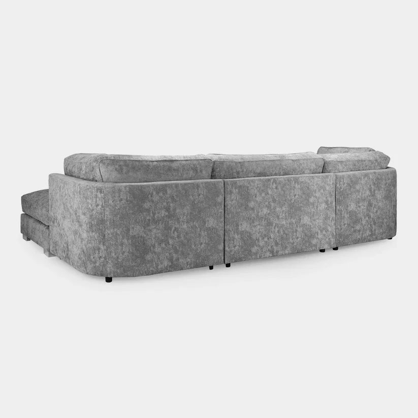Bishop Platinum Fullback U-Shape Corner Sofa – Large Luxury Fabric U-Shaped Sofa | UK