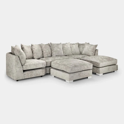 Bishop Truffle Scatterback U-Shape Sofa