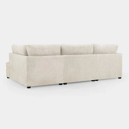 Carnaby Beige Bouclé U-Shape Corner Sofa – Modern Luxury Fabric U-Shaped Sofa | UK