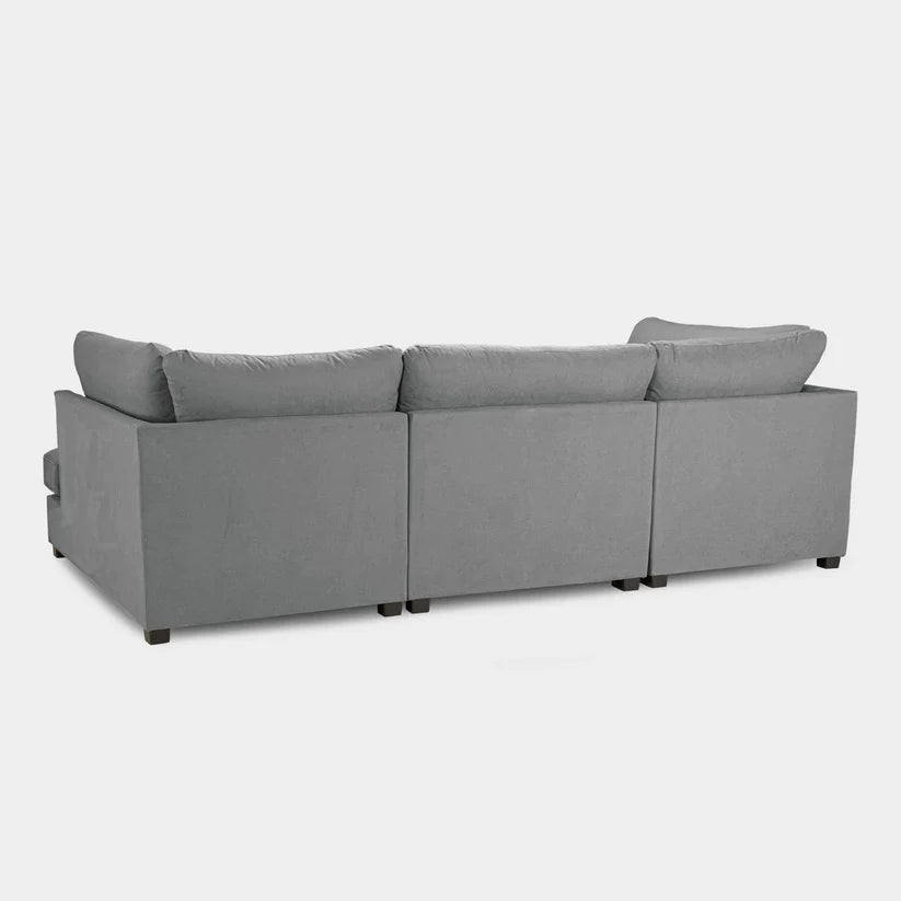 Carnaby Grey U-Shape Corner Sofa – Spacious Fabric U-Shaped Sofa | UK
