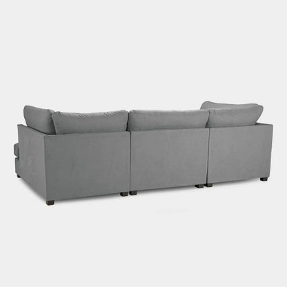 Carnaby Grey U-Shape Corner Sofa – Spacious Fabric U-Shaped Sofa | UK