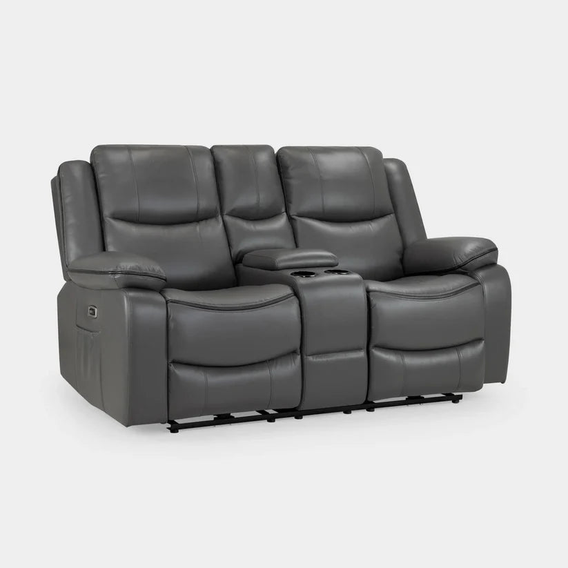 Harald Electric Recliner 2 Seater Sofa in Grey