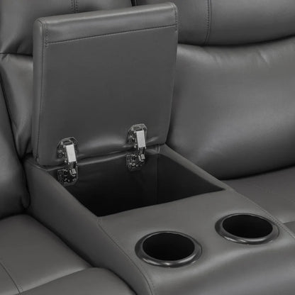 Harald Electric Recliner 2 Seater Sofa in Grey