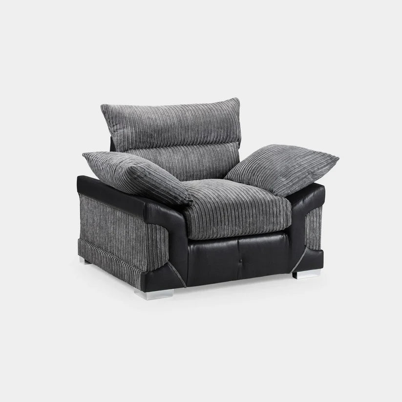 Verona Fullback Sofa Grey Armchair | Classic Fabric Armchair UK