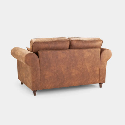 Oakland Faux Leather 2 Seater Sofa in Tan