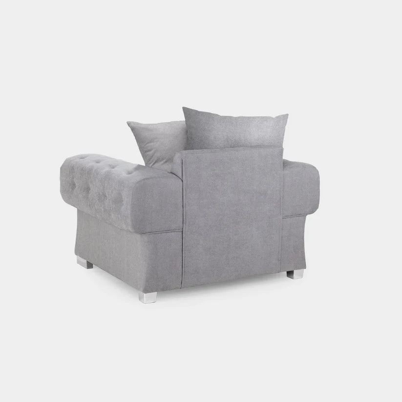 Verona Scatterback Sofa Grey Armchair | Modern Fabric Armchair UK