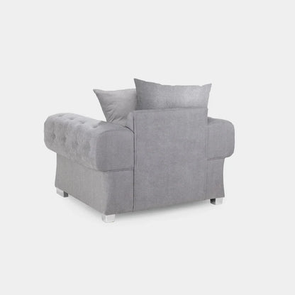 Verona Scatterback Sofa Grey Armchair | Modern Fabric Armchair UK