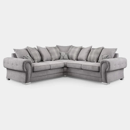 Verona Scatterback Grey Corner Sofa