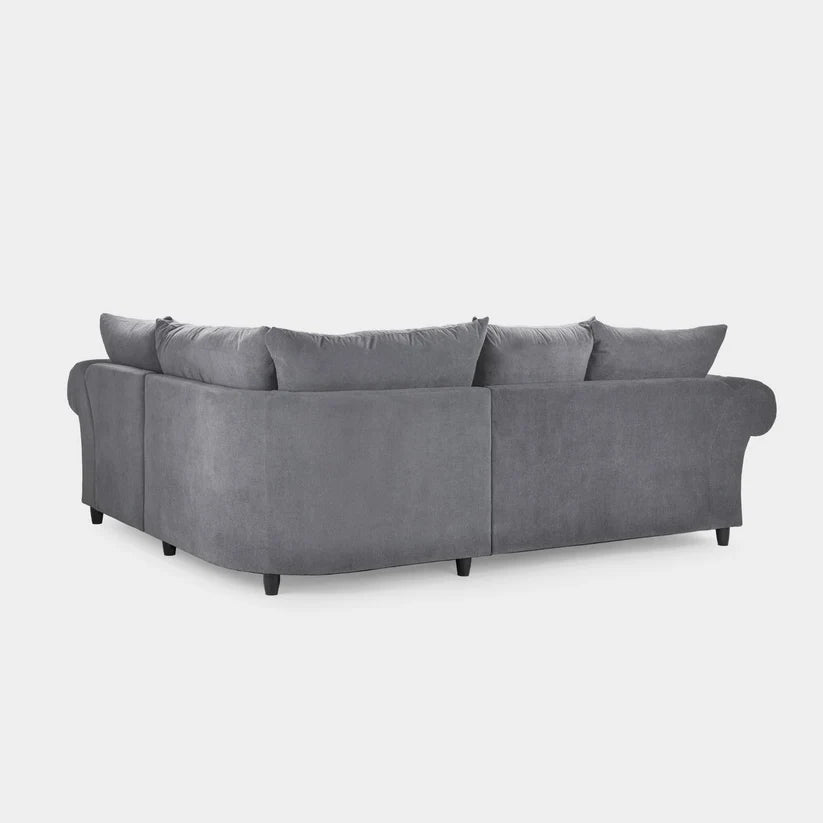 Windsor Fullback Grey Right Hand Facing Corner Sofa – Classic Fabric L-Shaped Sofa