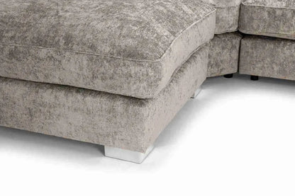 Bishop Truffle Scatterback U-Shape Corner Sofa – Large Luxury Chenille Family Sofa | UK
