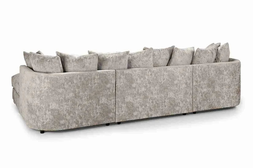 Bishop Truffle Scatterback U-Shape Corner Sofa – Large Luxury Chenille Family Sofa | UK