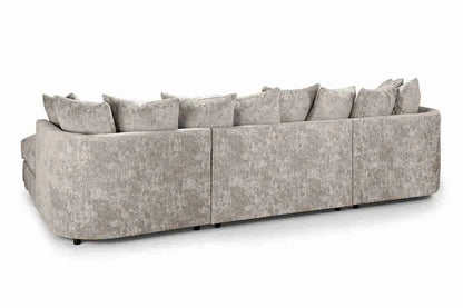 Bishop Truffle Scatterback U-Shape Corner Sofa – Large Luxury Chenille Family Sofa | UK