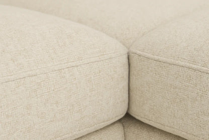 Carnaby Cinema U-Shape Sofa Beige – Large Fabric U-Shaped Corner Sofa with Footstool | UK